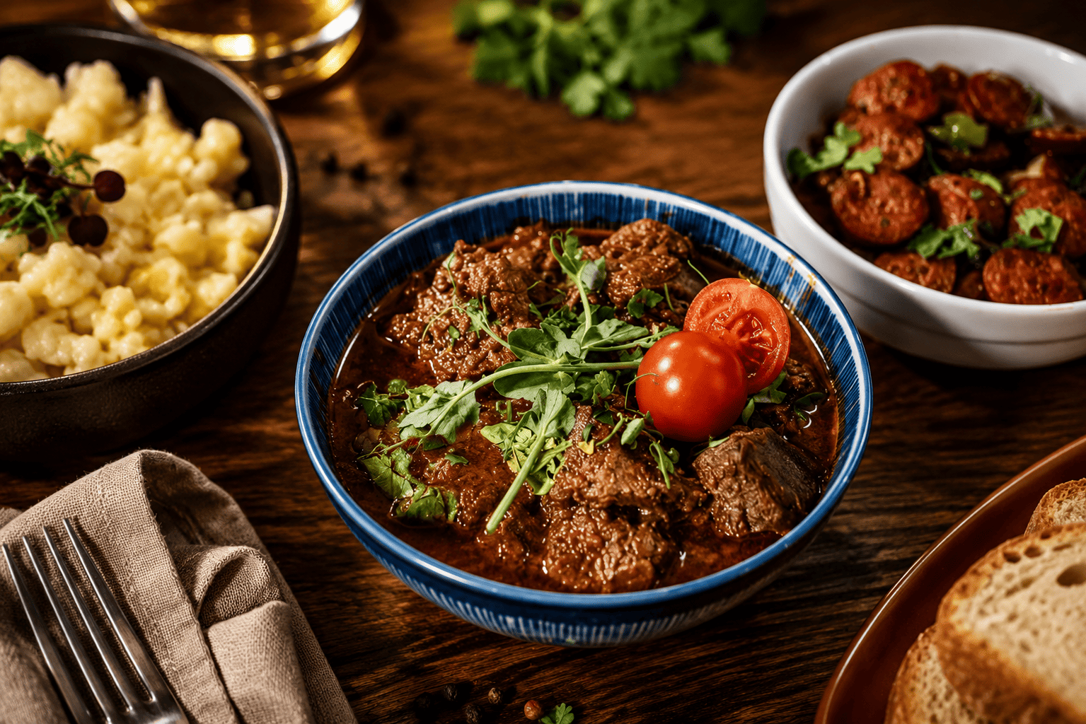 Slow-cooked goulash beef stew