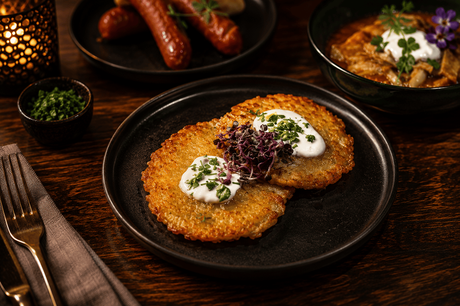Tócsni potato fritters
